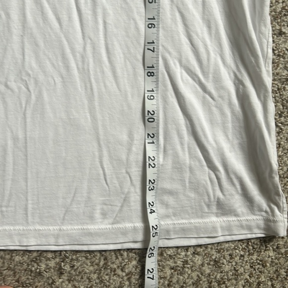 🦋 Lands’ End White Classic T-Shirt Short Sleeve Tee Minimalist Neutral Basic - Picture 6 of 6